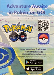 Pokemon GO Special Collection Box - Pokemon GO Code Sheet (6 Pokemon GO Codes)